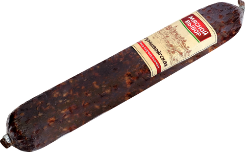 

Колбаса Мясной выбор Брауншвейгская сырокопченая полусухая категории А в/у вес