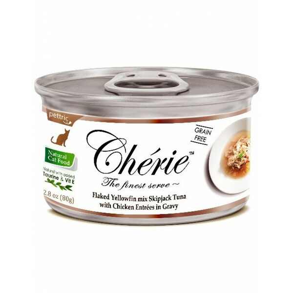 Pettric Cherie с тунцом и курицей в подливе 80 г