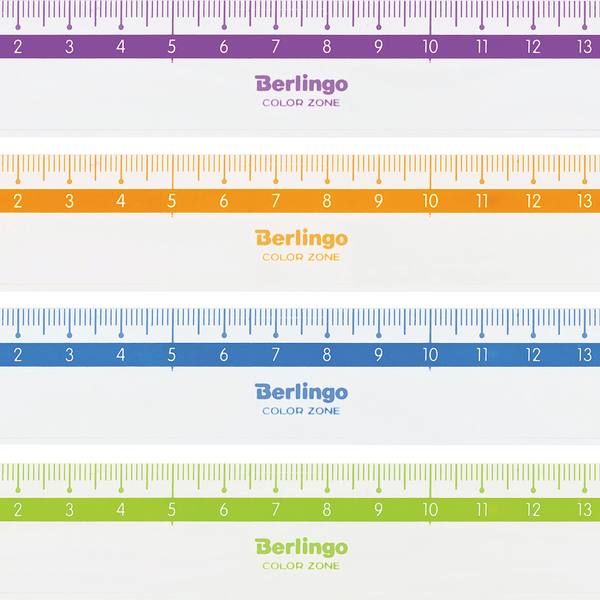 Линейка BERLINGO Color 15см, прозрачная