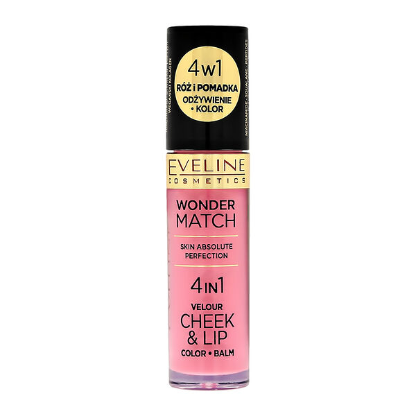 Румяна для лица Eveline Cosmetics Wonder Match 4-in-1 Velour Cheek&Lip Color Balm 03 4.5 мл