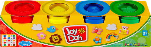 

Масса для лепки JOY DOH 4 баночки с тестом, 4х112г, Арт. POT-04/112