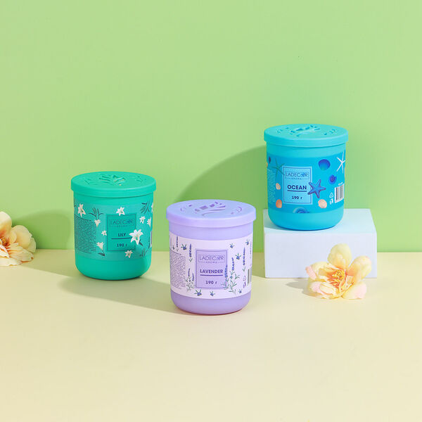 LADECОR Ароматизатор универсальный, 190 гр., океан, лилия, лаванда, в ассортименте