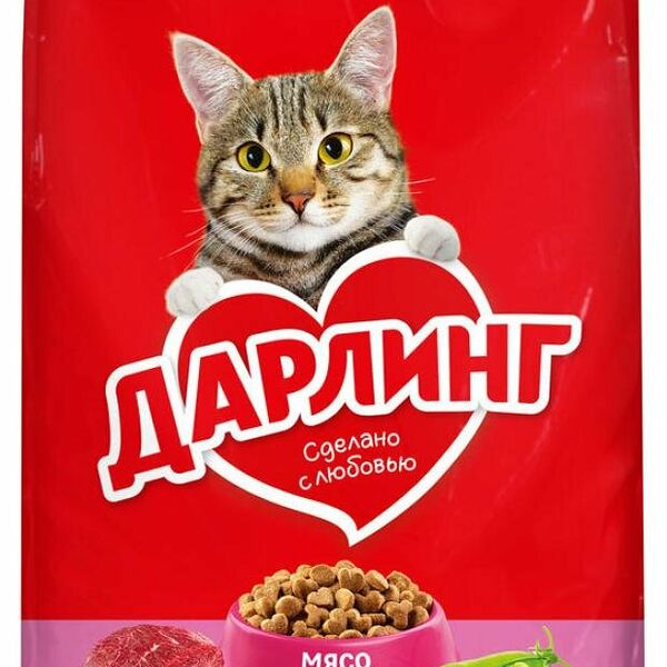 Сухой корм для кошек Дарлинг мясо и овощи
