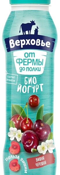 Биойогурт Верховье Вишня-Черешня 2% 260г