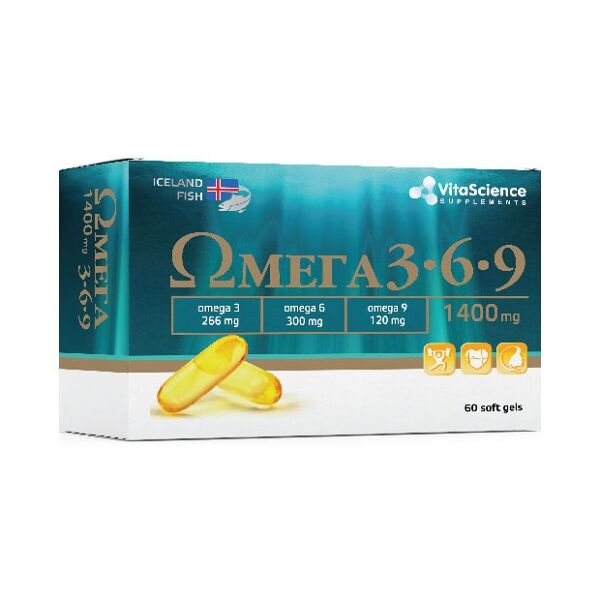 Омега 3-6-9 комплекс капсулы 1400мг 60 шт Vitascience