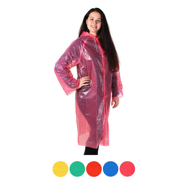 Inbloom дождевик на кнопках 62х110см, пэ 25мкм, 5 цветов