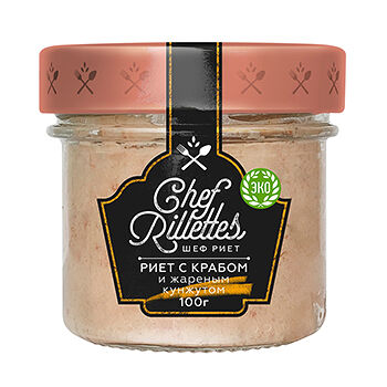 Риет Путина Chef Rillettes из икры трески тихоокеанской с крабом камчатским и жареным кунжутом