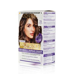 L’Oréal Paris Стойкая крем-краска для волос "Excellence Cool Crème", оттенок 7.11, Ультрапепельный, Русый