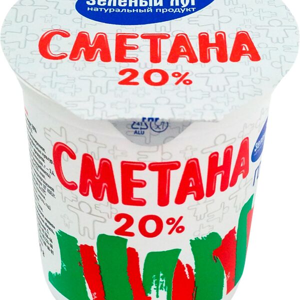 Сметана Зеленый Луг 20 %