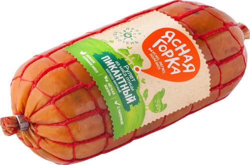 

Рулет Ясная горка Пикантный копчено-вареный из мяса птицы, 350г