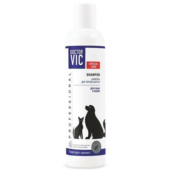 Шампунь для собак и кошек DOCTOR VIC для черной шерсти