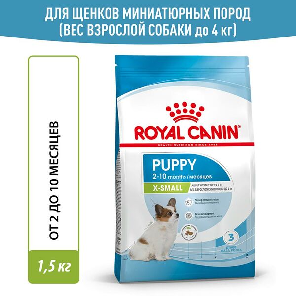 Корм Royal Canin X-Small Puppy для щенков миниатюрных пород Курица