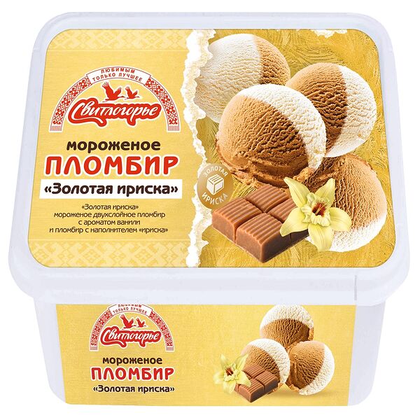 Мороженое свитлогорье 500 г 15% пломбир ириска