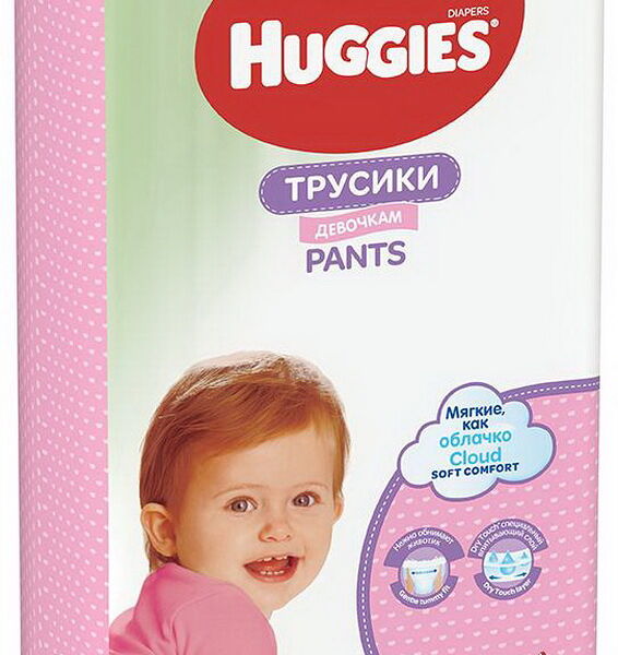 Трусики-подгузники HUGGIES Little Walkers Мega 48 шт. (Girl) Mega вес 48