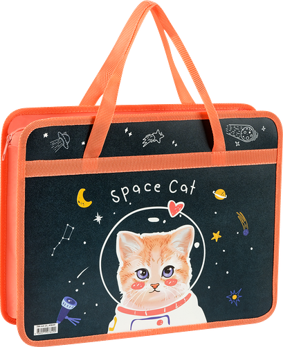 Папка ARTSPACE А4, с ручками, пластик, на молнии, 8см, в ассортименте, Арт. ПМ-А4-25_49849/1