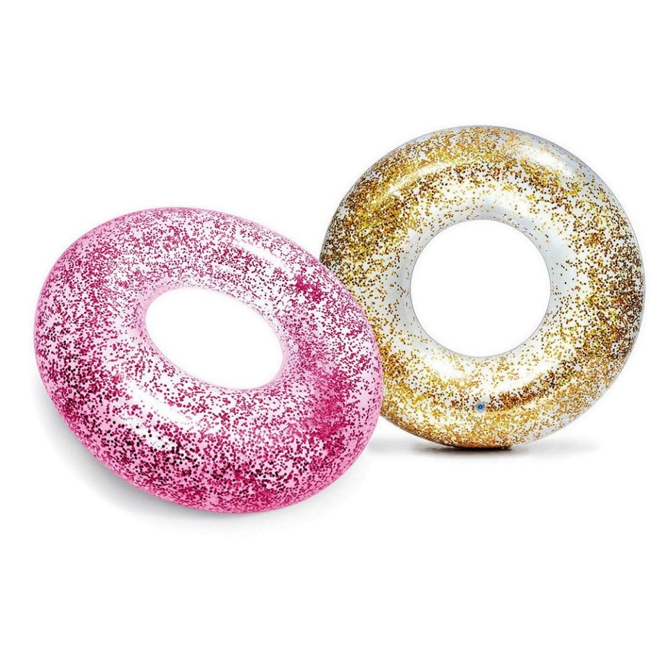 

Круг надувной Intex Transparent Glitter 9+, цвет в ассортименте