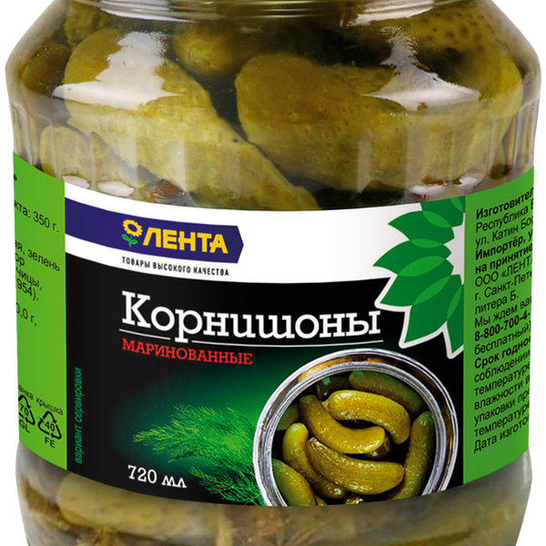 Корнишоны маринованные ЛЕНТА