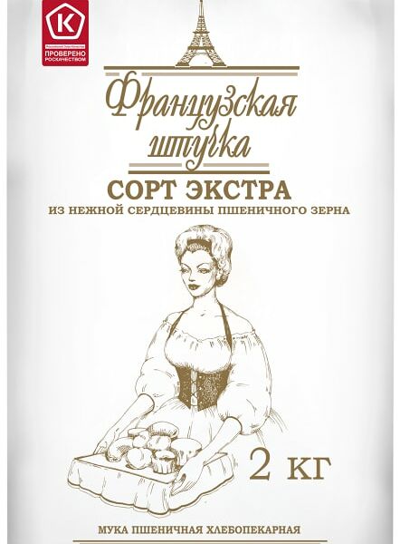 Мука Славна Французская Штучка Пшеничная Экстра 2кг