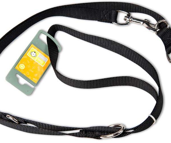 Hunter поводок-перестежка нейлоновый Smart Ecco 180 см.* 20 мм., Черный