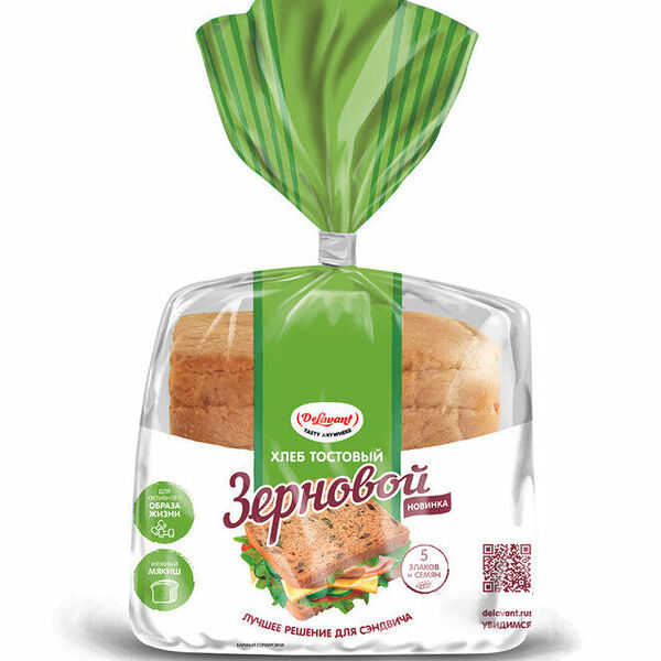 Хлеб Delavant тостовый зерновой в нарезке