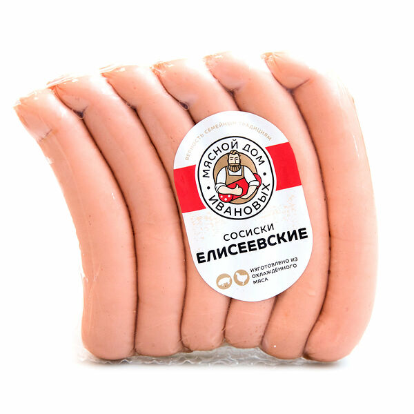 Сосиски Елисеевские ТМ Мясной дом Ивановых