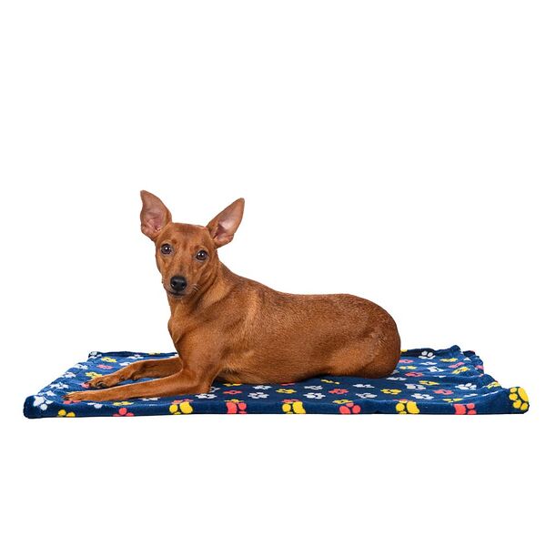 Плед Альв для кошек и собак мелких и средних пород, 75x50 см, синий