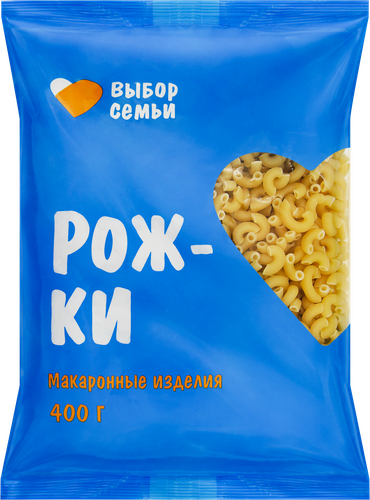 

Макароны Выбор семьи Рожки группа В 400 г