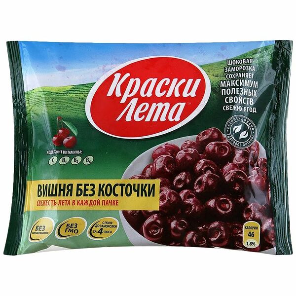 Вишня Краски Лета без косточки шоковая заморозка, 300г