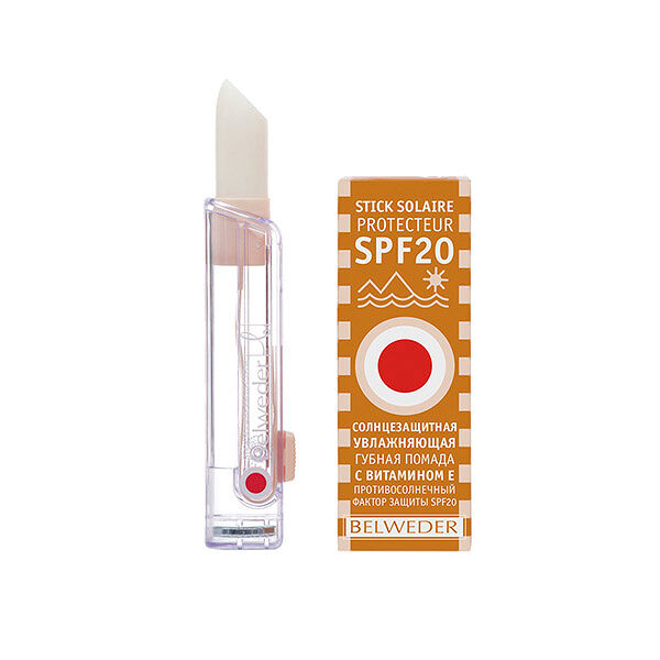Belweder солнцезащитная увлажняющая губная помада с витамином E SPF 20 4 г