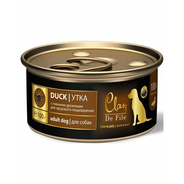 Clan Clan De File Утка в желе с экстрактом Юкки и пивными дрожжами 100 г