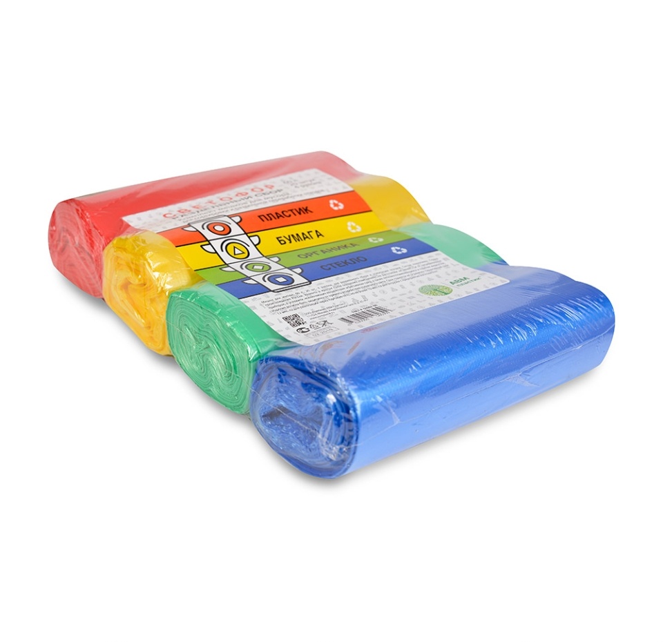 

Мешки для мусора Avm.Ru Светофор (раздельный сбор мусора) 60л, 20 шт в рулоне, 4 рулона Россия