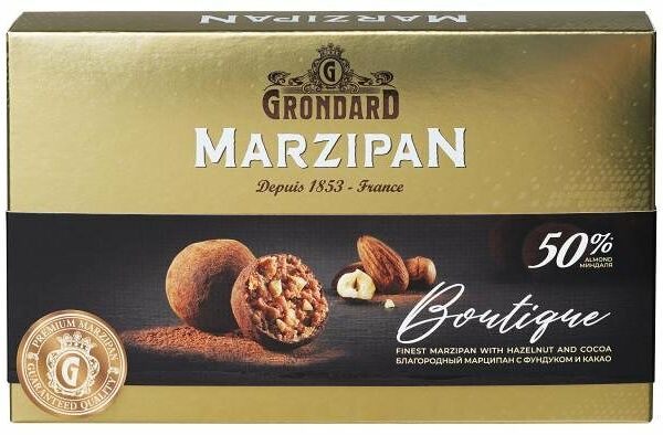 Конфеты Grondard Cocoa Boutique неглазированные с корпусом из марципановой массы