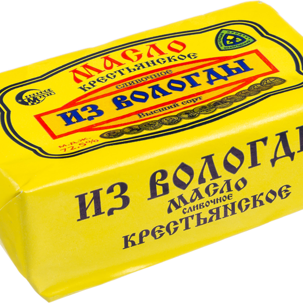 Масло сливочное Северное молоко Крестьянское 72.5%