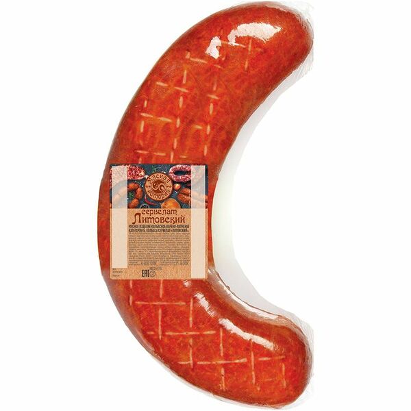 Колбаса ИНЕЙ сервелат Литовский в/к н/о баранья синюга в/у вес 