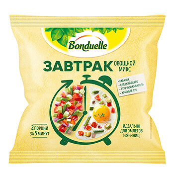 Овощи замороженные Bonduelle Завтрак с кабачком, смесь для омлета и яичницы, 200 г