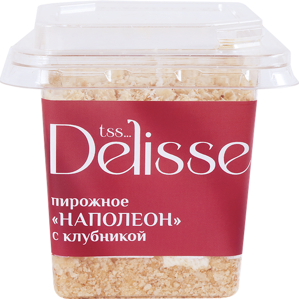 Пирожное DELISSE Наполеон с клубникой