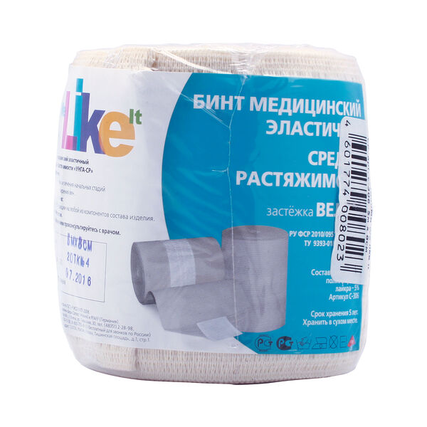 Like бинт эластичный средней растяжимости 5 м х 8 см