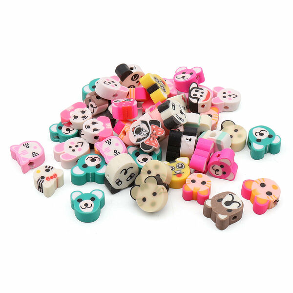 Бусины из полимерной глины 'Зверята' 10мм 20г, Astra&Craft