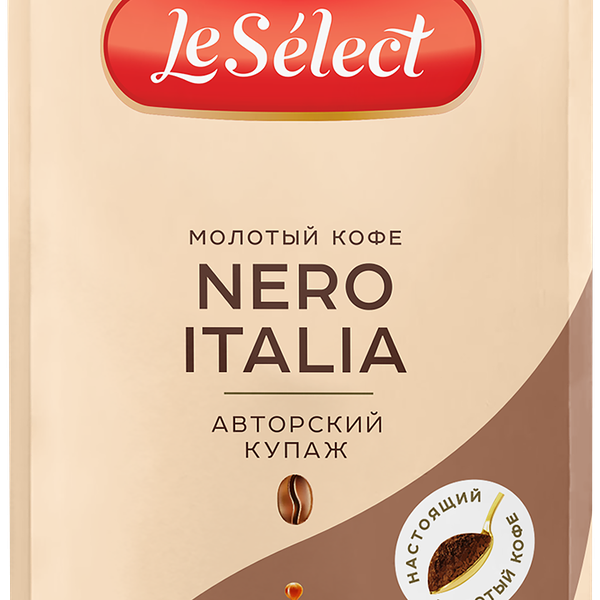 Кофе молотый LE SELECT Nero Italia натуральный, 200г