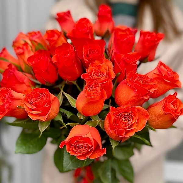 25 кенийских роз Оранж (40 см)