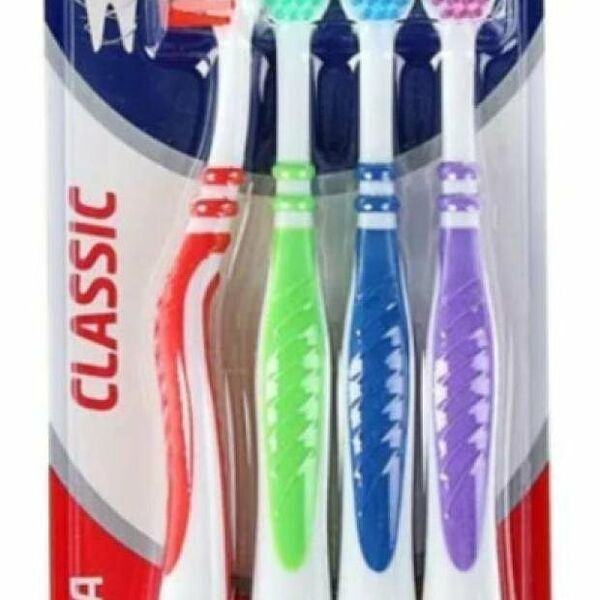 Зубная щетка D.I.E.S Classic средней жесткости 3+1, 4 шт