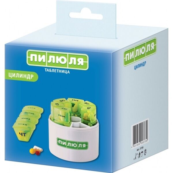Таблетница Пилюля на 7 дней цилиндр