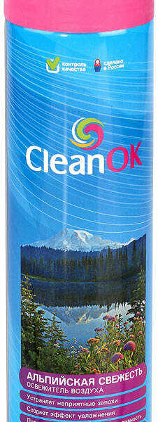 Освежитель воздуха Альпийская свежесть ТМ CleanOK (КлинОК), 300 мл