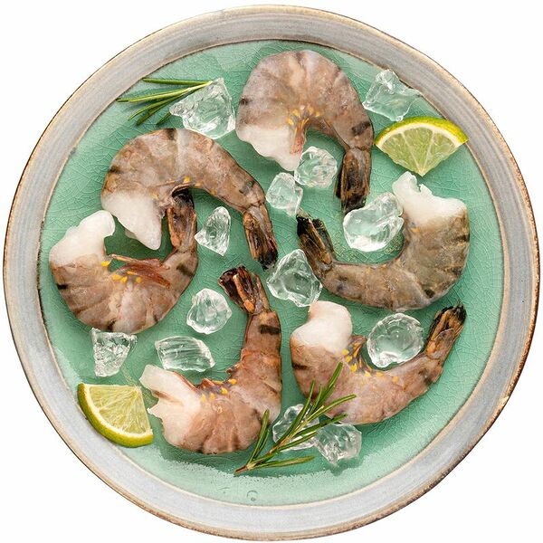 Креветки Kaluri Королевские без головы в панцире мороженые 31/4 вес