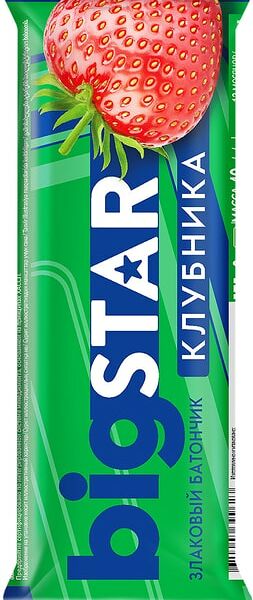 Батончик злаковый Big Star Клубника