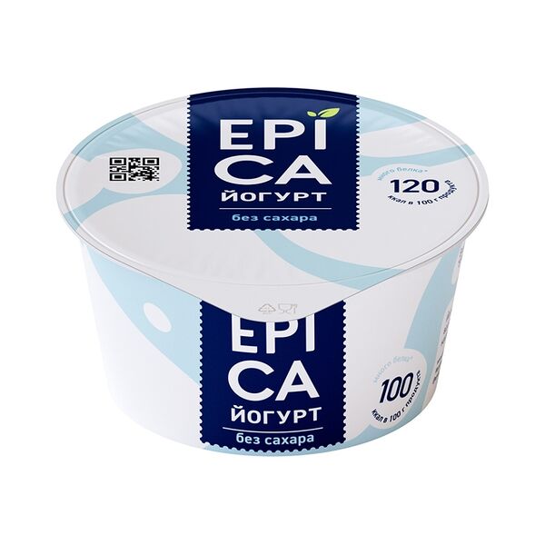 Йогурт Epica Натуральный без сахара 6% 130г