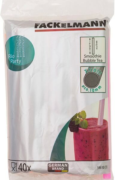 Трубочки Fackelmann Rio Party для густых коктейлей 20см 40шт
