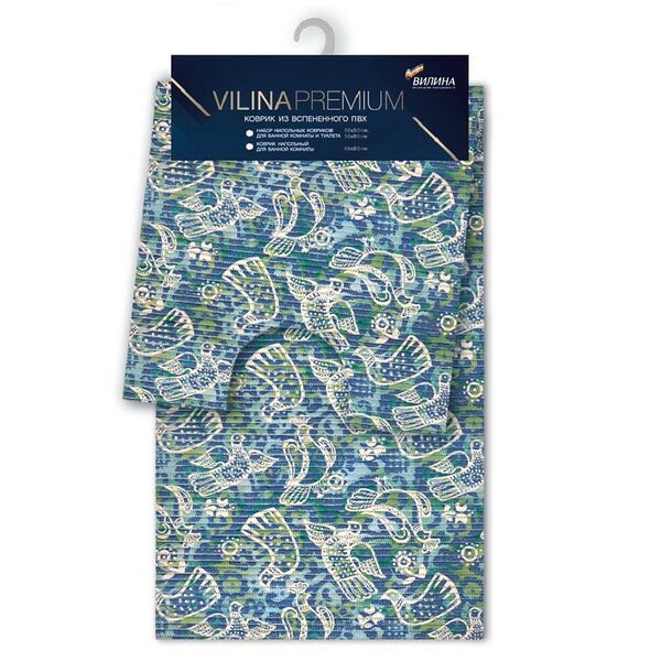 Набор ковриков для ванной комнаты и туалета Vilina Premium, 2 штуки в ассортименте