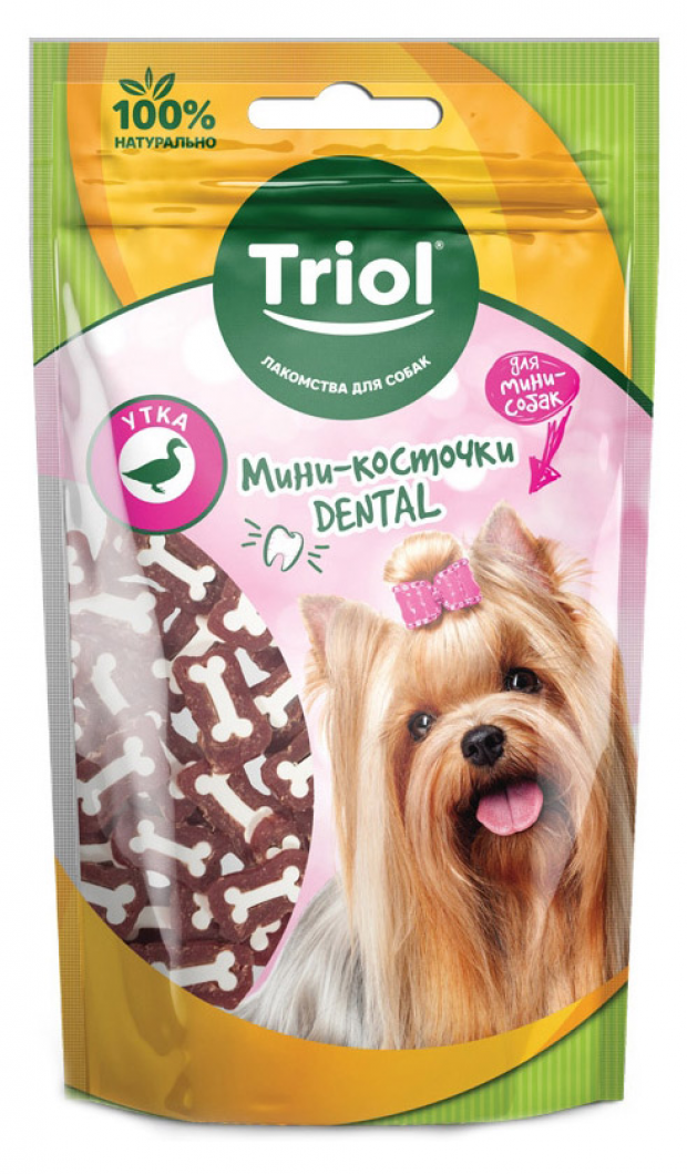 

Мини-косточки Triol Dental из утки, для мини-собак, 50 г