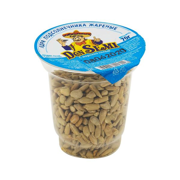 Ядра подсолнечника жареные, Don Semi, с морской солью, 70 г